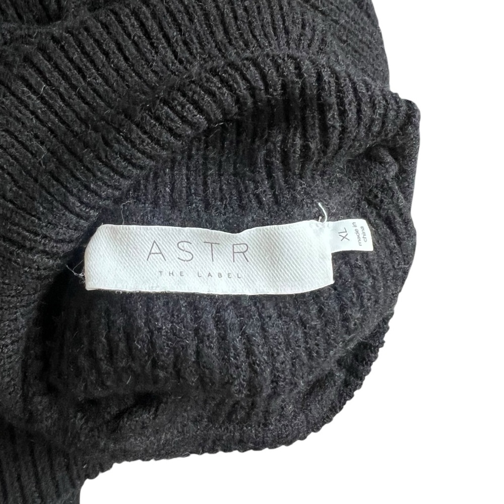 ASTR Revolve Women’s Taissa Bolero Black Knit Shrug Turtleneck Mockneck Sweater - Picture 4 of 11